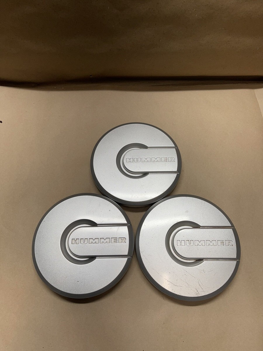 Hummer H2 Center Caps Wheel Covers SILVER Set Of 3 #9594462 OEM