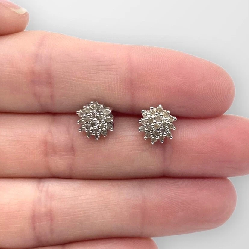 Used diamond shop stud earrings