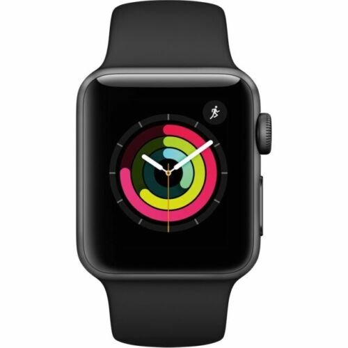 Apple Watch Gen 3 Series 3 42mm Space Gray Aluminum - Black Sport 