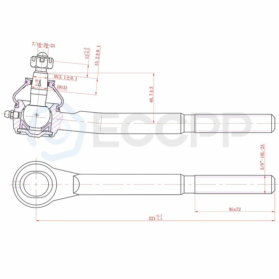 14x Para 86 87 Chevrolet Monte Carlo Barra estabilizadora Eslabón central Rótulas Extremo de varilla de amarre Foto 2 de 4