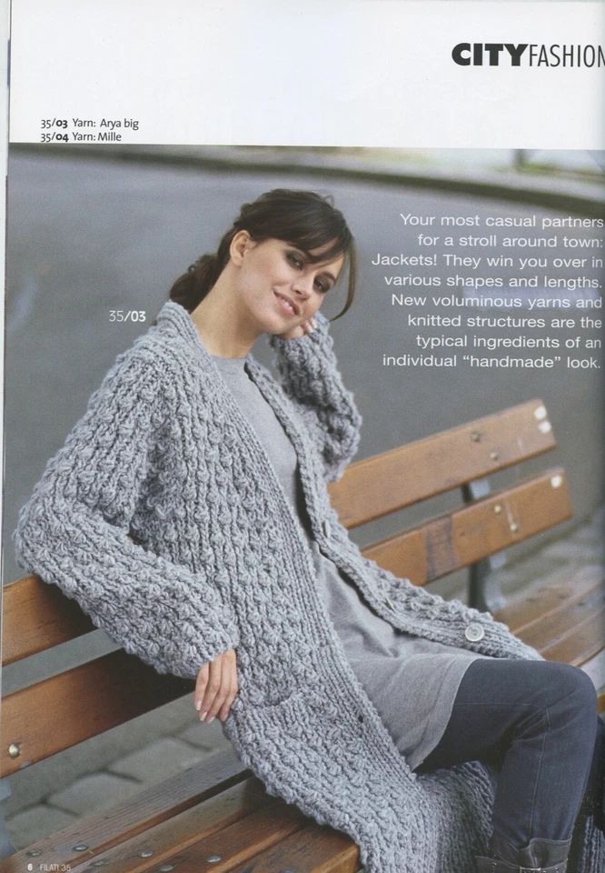 Lana Grossa Filati Issue 35 Knitting and Crochet Pattern Book - 42 Designs Women - Image 3 of 4