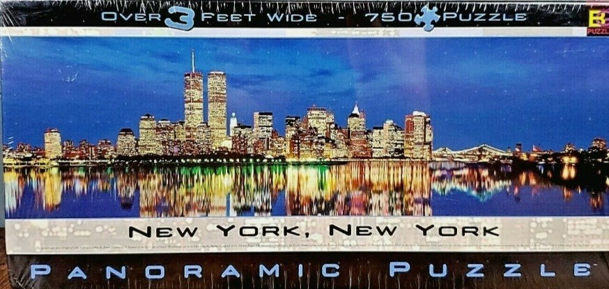 ツインタワーページ。 Jigsaw Puzzle New York Panoramic 750 Pieces Twin Towers Sealed