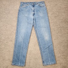 Vintage 90's Levi's 540 Men 36x31 Brown Tab Relaxed Fit Light Wash Denim USA Y2K