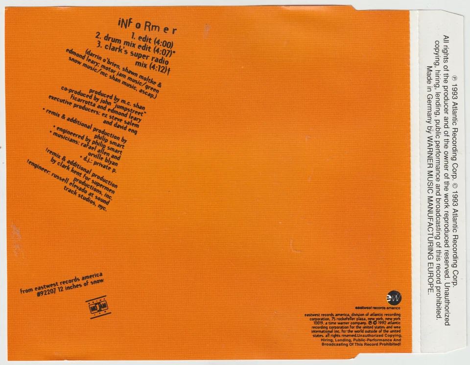 Snow - Informer (1993) [3 Track Maxi-CD] - Bild 2 von 2