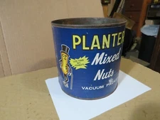 Large Planters 56oz Mixed Mr Peanut Tin Can No Lid Vintage Advertising