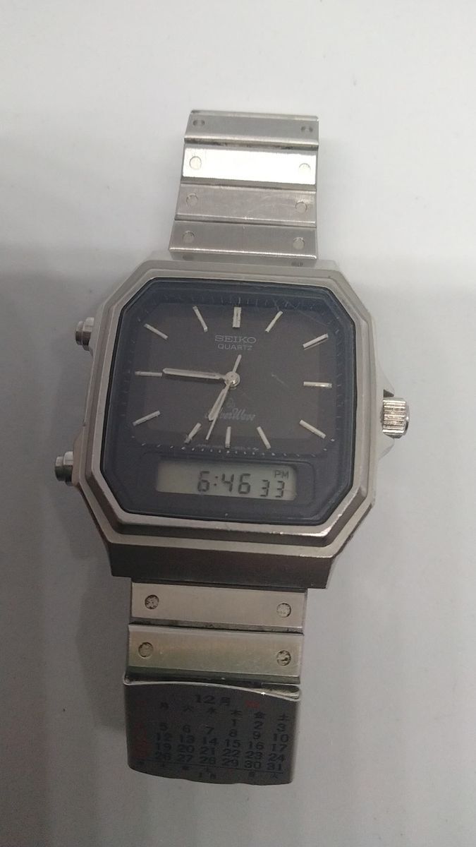 SEIKOーSiLVE WAVE H449 502A SEIKO Silver Wave H449-502A Ana-Digi Wrist Watch - YouTube