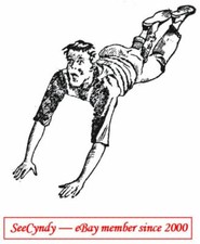 Diving Man Falling Flying - FREE SHIPPING OFFER - New Unmounted Rubber Stamp