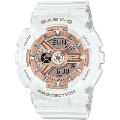 CASIO BABY-G BA-110X-7A1JF White x Pink Gold Series Analog Digital 