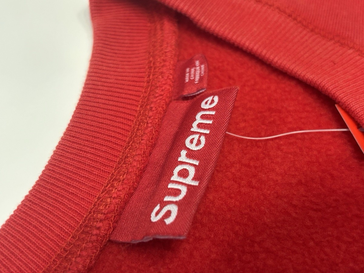 Supreme Washed Box Logo Crewneck - Red - Medium - Small - SS25 | eBay