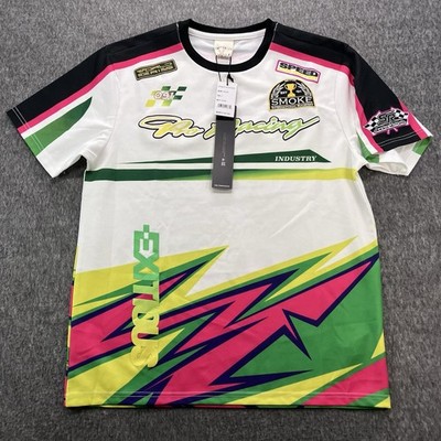 Smoke Rise Racing Sublimation Short Sleeve Tee Size L Neon Graphic