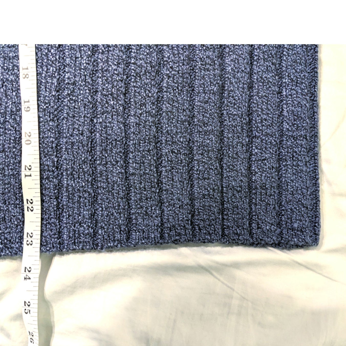 Ribbed Knit Crewneck Raglan Indigo Sweater, Cabincore Cozycore Everyday Casual image 8