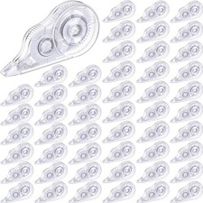 50 Count Clear Correction Tape Transparent Correction Roller Universal Correc...