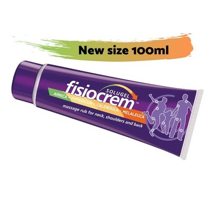 Fisiocrem Solugel - Massage Rub for Neck, Shoulders and Back with Arnica - 100 M