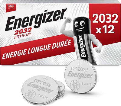 Energizer CR2032 Batterien, Lithium Knopfzelle, 12 Stück