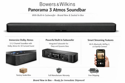 Bowers & Wilkins - Panorama 3 Atmos Soundbar with Built-In Subwoofer - NIB