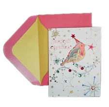 Papyrus Christmas Card With Embellishment Bird 🕊️