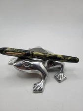 Conklin Vintage Symetrik Fountain Pen-Green Marble Color Toledo Ohio Not Tested