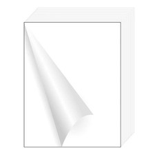 Matte Sticker Paper for Laser/Inkjet Printers - 8.5x11 Inches Letter Size, Fu...