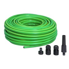 50m Reinforced Garden Hose Set Universal Connectors McGregor Used