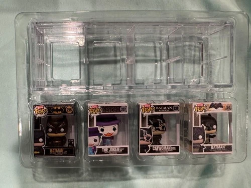 Funko Bitty Pop Batman Joker Catwoman Batman mystery plastic shelf