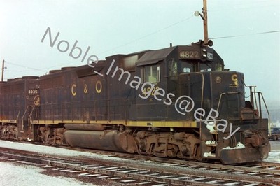 C&O Chessie 4822 EMD GP38 Diesel Locomotive Chicago Area 1 Color Negative 1970s