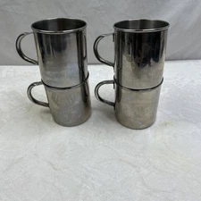 Sportsman’s stainless steel coffee mugs, camping outdoors, 22 oz, set of 4
