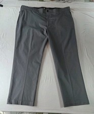 Oak Hill Tech Pant Men 48x30 Grey Straight Fit Flat Front Work Business Pants