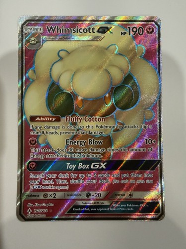 Pokemon Whimsicott GX (Full Art) #206/214 (Holo) (NM) SM - Unbroken Bonds SM10