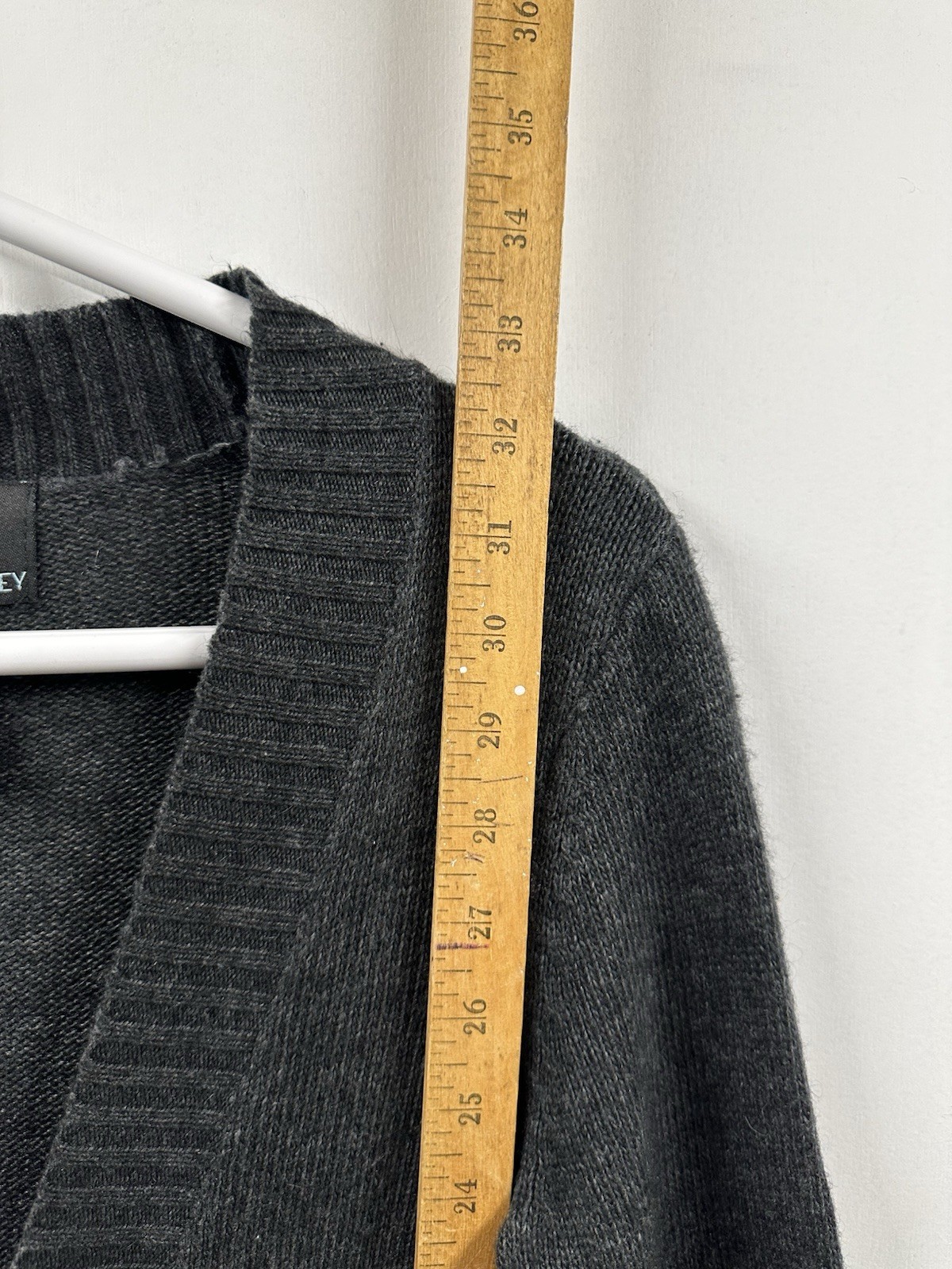 Cynthia Rowley Zip Cardigan Womens Small Wool Angora Blend Gray Pockets