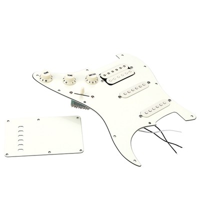 Loaded Prewired Pickguard Dual Rail SSH Pickup Back Plate 500K Pots for ST Strat