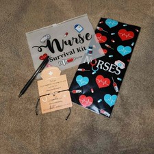Nurse Cosmetic Bag Stethoscope Bracelet Pen Gift Bag set College School Nursing
