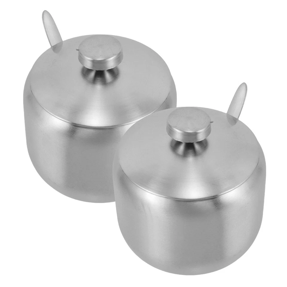 2 Pcs Contenitori Per Spezie Barattoli Porta Barattolo Di Condimenti Sale - Immagine 3 di 4