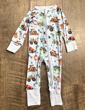 Baby Boy Monster Truck Print Zipper Sleeper 18-24m