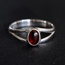 Natural Red Garnet Ring 925 Sterling Silver Handmade Ring Anniversary Gift Ring