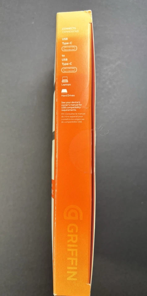 GRIFFIN USB-C to USB-C Charge/Sync Cable 3 Feet (0.9 M) Black Superspeed - Image 4 of 4