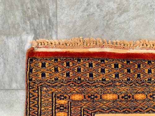 Afghan Rug, Vintage Rug, Hand knotted Oushak Design Rug, Boho Rug,2x4 ft - Picture 6 of 10