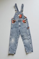 Vintage Oshkosh B'Gosh Overalls Denim with Plaid Size 7