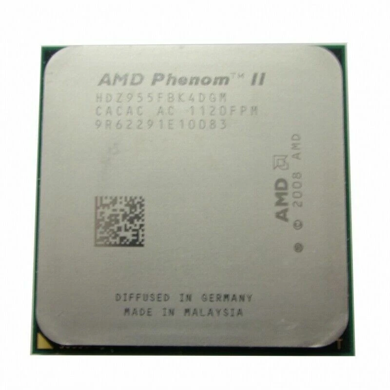 AMD Phenom II X4 955 3.2GHz Socket AM3 HDZ955FBK4DGM CPU Processor 2000MHz 125W - Image 2 of 4