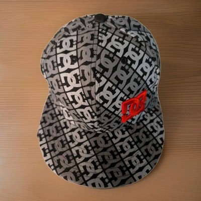 DC Shoes Men's New Era 59FIFTY 7-1/8 Hat Black/Armor/Red Color-Way Vintage Y2K
