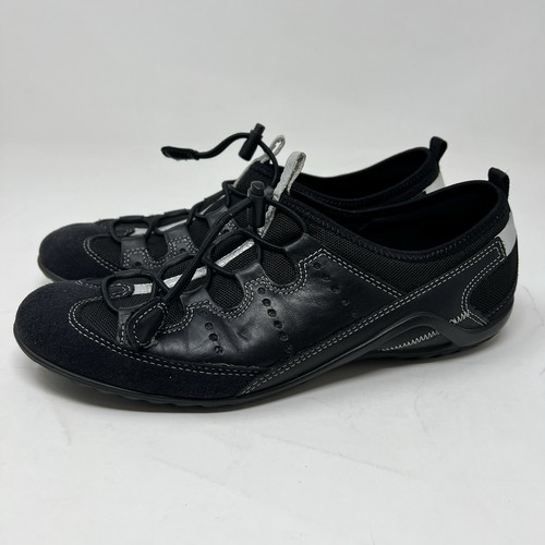 Ecco Vibration II Toggle Loafer Women’s 38 Black Leather Sneaker Comfort Shoes