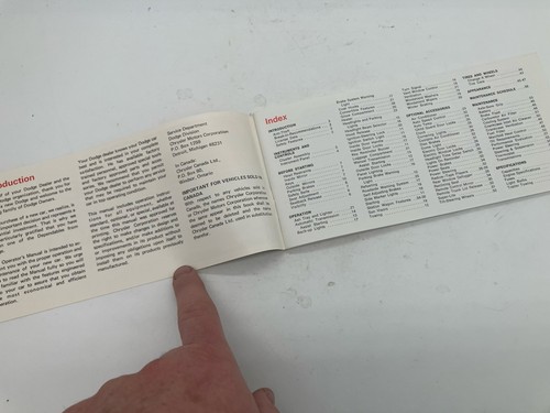 70 Dodge Monaco Polara Owner's Manual USED - Picture 3 of 3