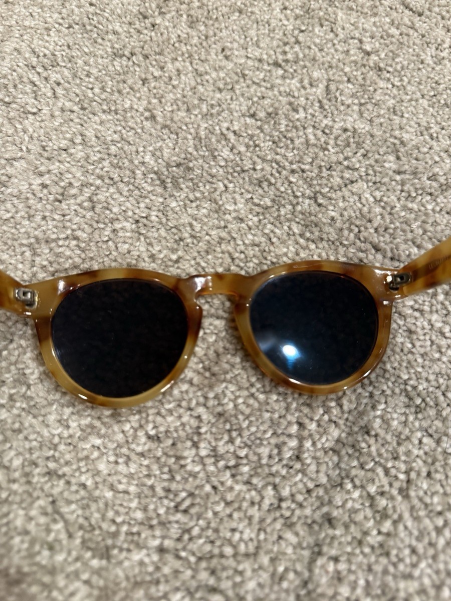 Illesteva Leonard Sunglasses Light Brown Tortoise Shell with Mirror Blue Lenses View 4