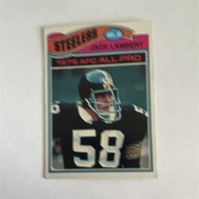 Topps 1974 Jack Lambert Pittsburgh Steelers Rookie Football Card #480. rookie card picture