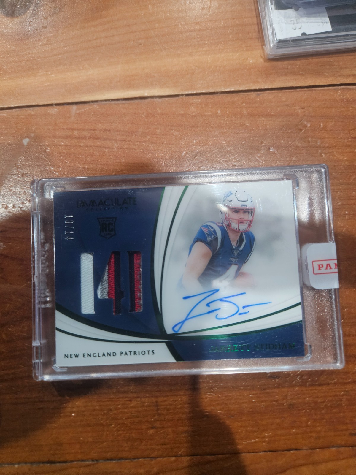 Jarrett Stidham Panini Immaculate Collection Immaculate Signature Patches Rookie #JS Base