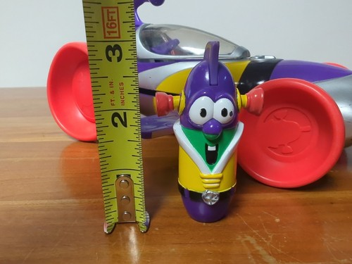 Vintage VeggieTales Larry Boy & Larry Mobile 2000 Big Idea Complete Car Works - Picture 2 of 23