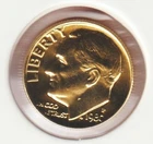 24k Gold Plate Rare Old US 1980 Liberty Roosevelt Dime Collector Collection Coin