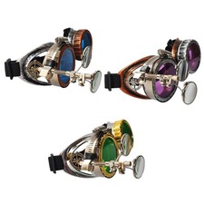 Steampunk Glasses, Eyewear Gothic Costume Photo Props Sun Glasses for Party,