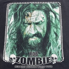 Alstyle T Shirt Men?s XL Black Rob Zombie Hellbilly Deluxe 2 World Tour 2009