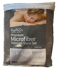 ForPro Premium Microfiber 3-Piece Massage Sheet Set - Cool Grey - 309709