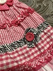 Bonnie Baby 12 months, pink and black sundress with button decor, summer dress — photo 4